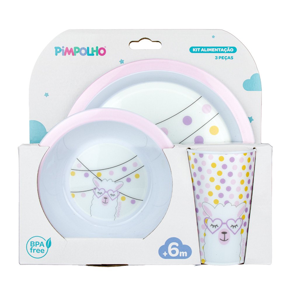 Kit Tigela Individual Feminino Pimpolho Com 3 Unidades.