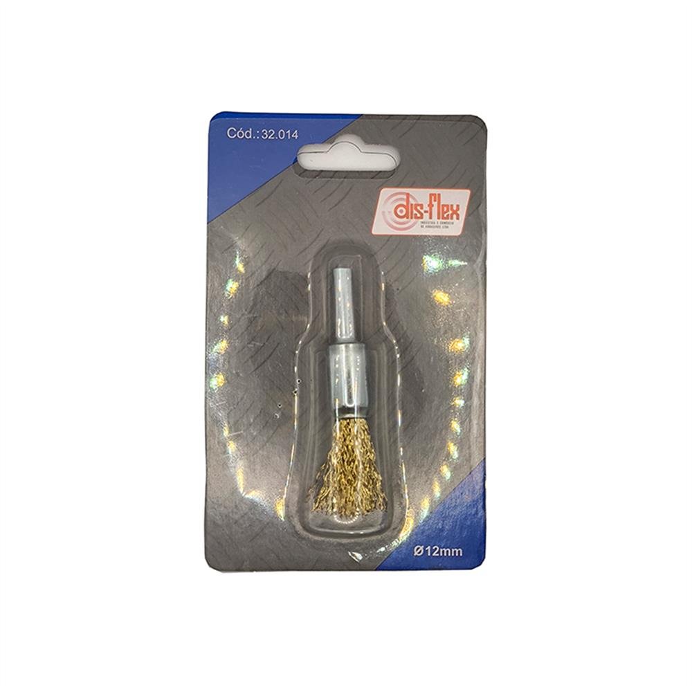 Escova Pincel Aço Latonado 12Mm Disflex