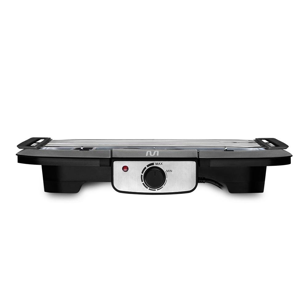 Churrasqueira Eletrica 220V com Controle de Temperatura Inox 2000W Preto Multi - GO132