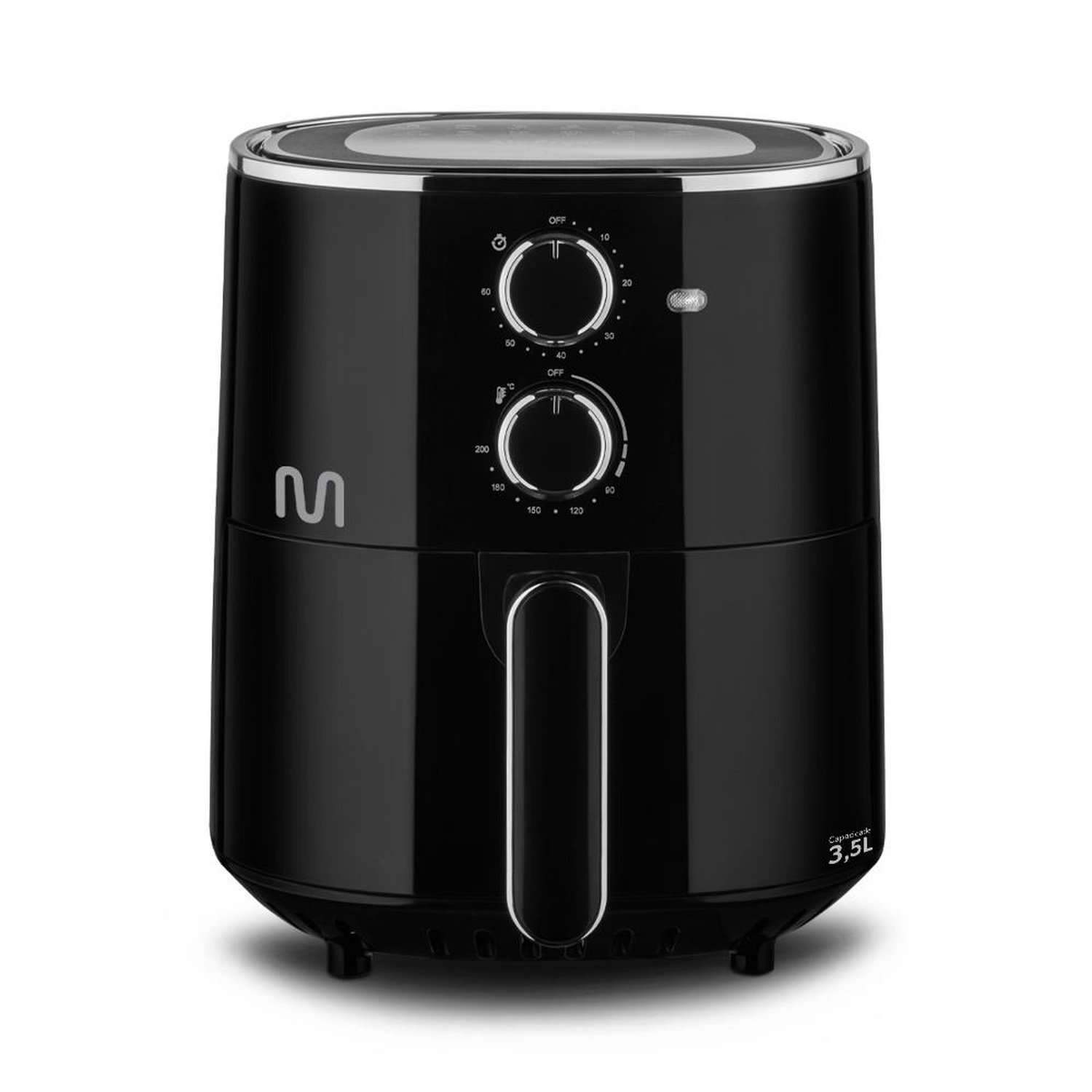 Fritadeira Eletrica sem oleo Air Fryer 3,5 Litros 1500W 127V Preta Multi - GO211