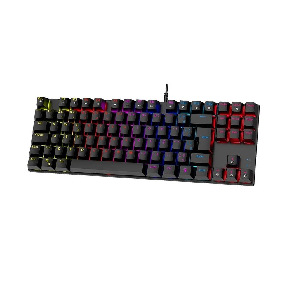 Teclado Gamer Mecanico Warrior Royal Cross, Tkl, Preto, Abnt2, Tc312, Warrior