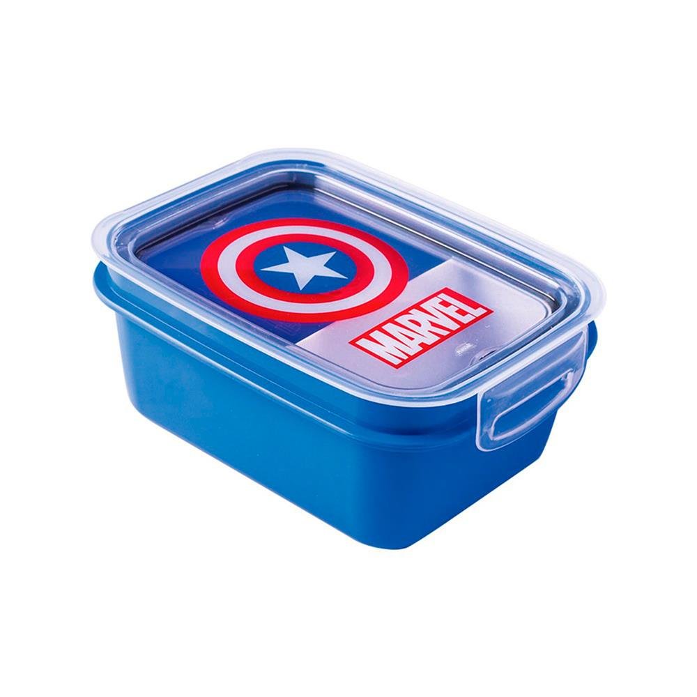 Marmita Trava Plasutil Capitao America 850Ml Ref 9284