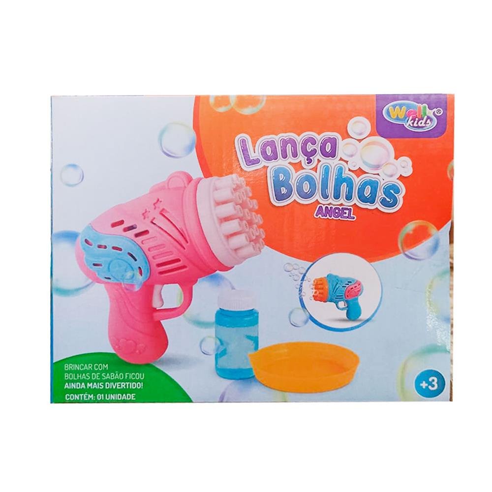 Pistola Lanca Bolhas A Pilha Angel Wellkids 23 Furos Ref Wb11683