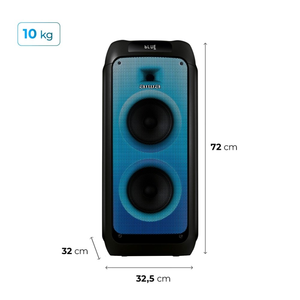 Caixa Amplificada Aiwa Party Box AWS-PB-05 - Entrada USB, 200W, Preto