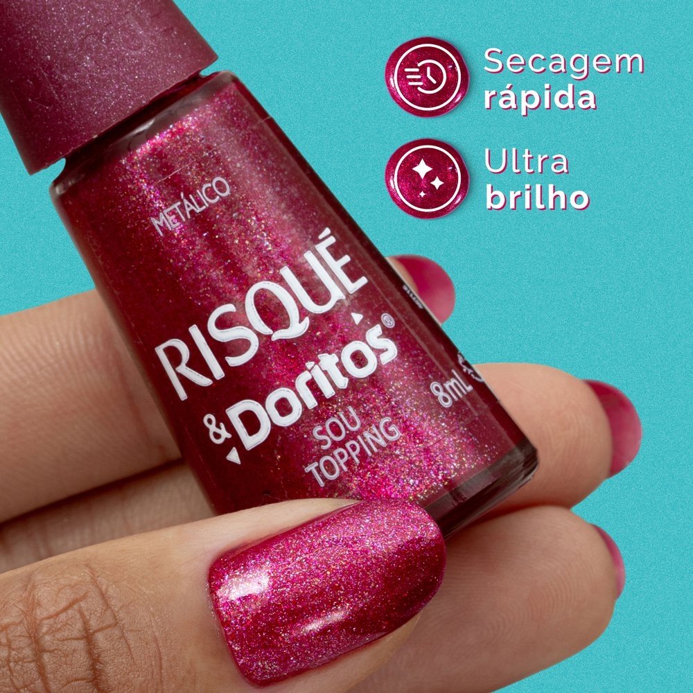 Esmalte Risqué Metálico Doritos Sou Topping Avulso 8ml
