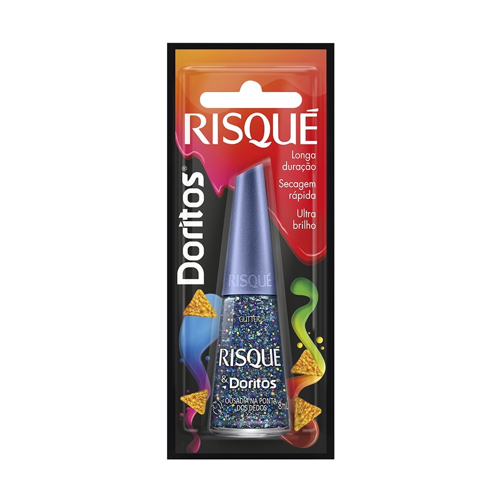 Esmalte Risqué Glitter Ousadia na Ponta dos Dedos - Blister 8,0ml