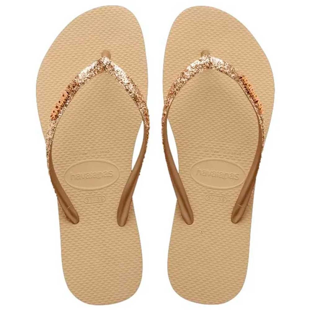 Havaianas Slim Glitter Ii 0154 Areia I0 23-32 com 12 Pares