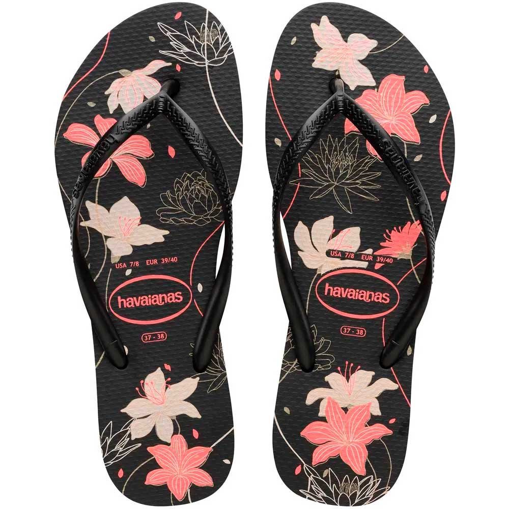 Havaianas Slim Organic 7759 Preto Cinza Dark Rosa Bebe 33-42 Com 12 Pares