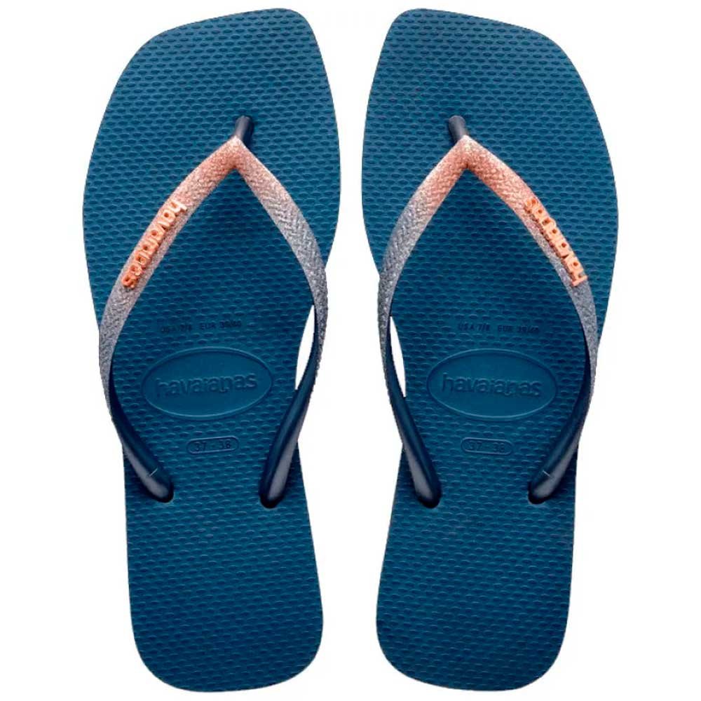 Havaianas Slim Square Glitter 0089 Azul Indigo 33/34 Com 12 Pares