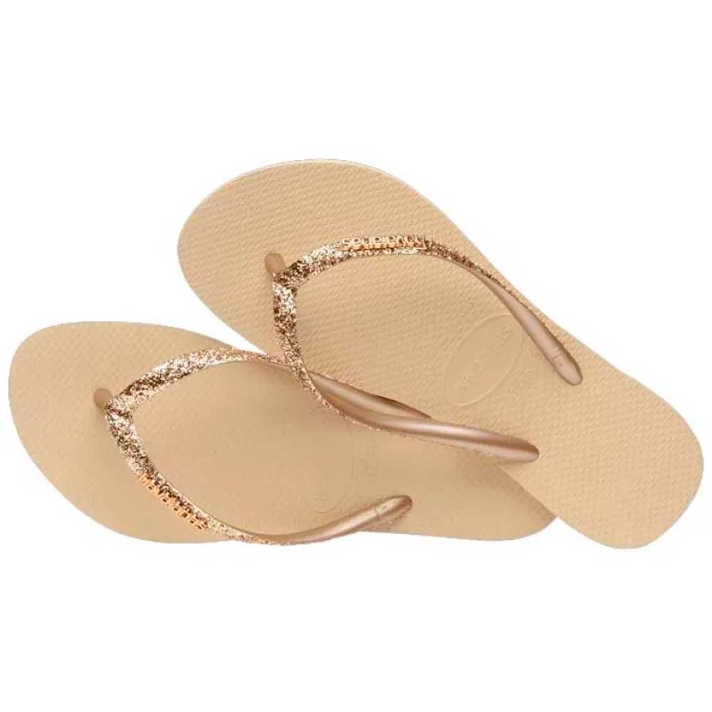 Havaianas Slim Glitter Ii 0154 Areia I0 23-32 com 12 Pares