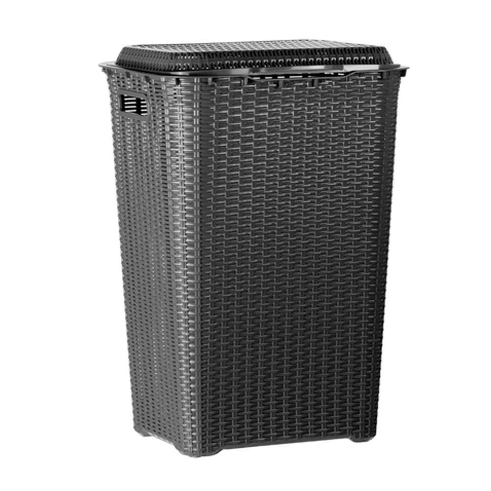 Cesto Rattan Cinza 65L Topplast