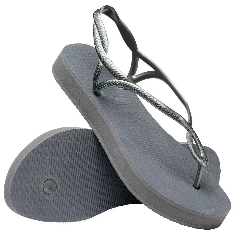 Havaianas Luna Flatform 5178 Cinza Aco 33-40 Com 12 Pares
