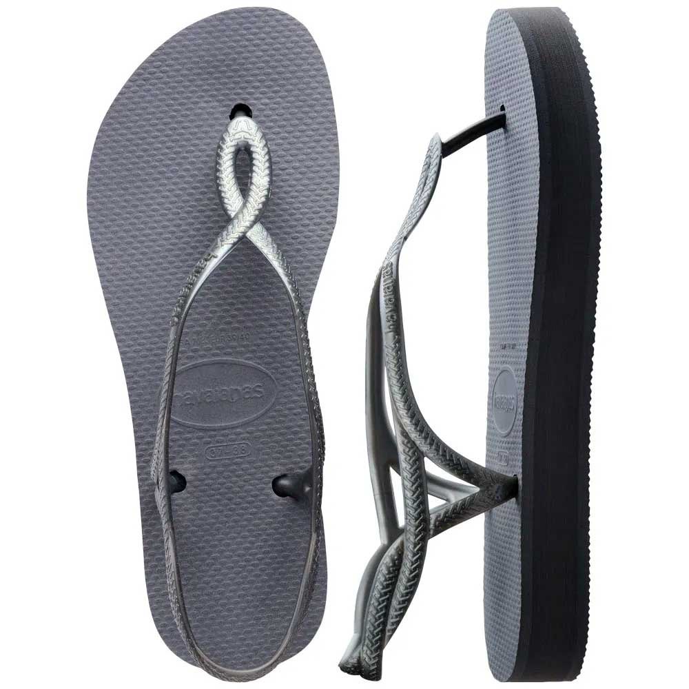 Havaianas Luna Flatform 5178 Cinza Aco 33-40 Com 12 Pares