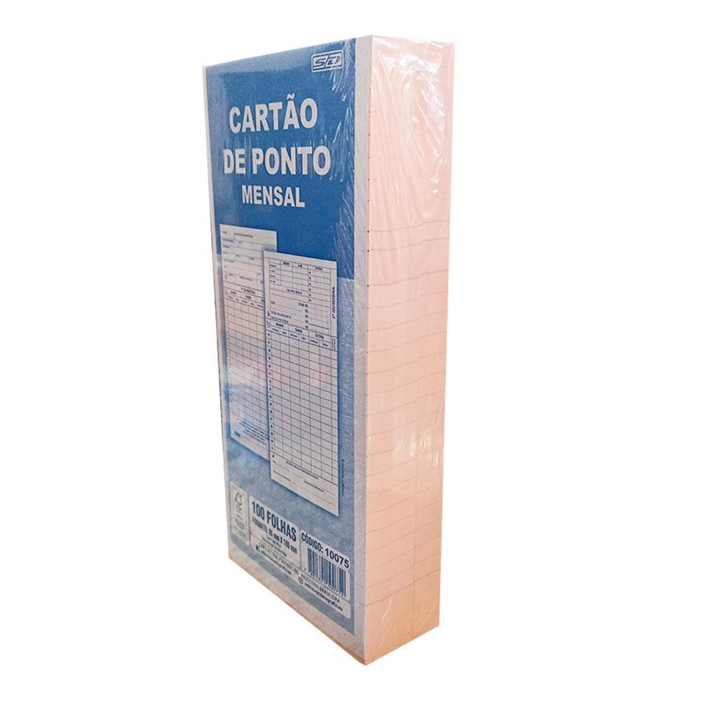 Cartao De Ponto Mensal Sao Domingos Palha Com 100 Unidades Ref 10075