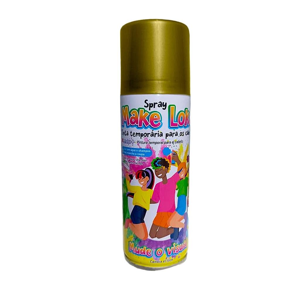 Tinta De Cabelo Spray Make Loko 120Ml Ouro Ref 2871