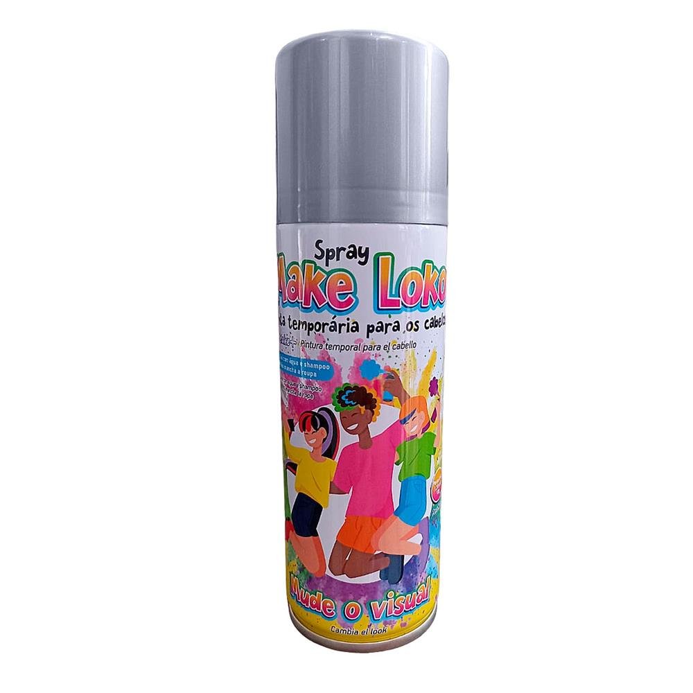 Tinta De Cabelo Spray Make Loko 120Ml Prata Ref 2872
