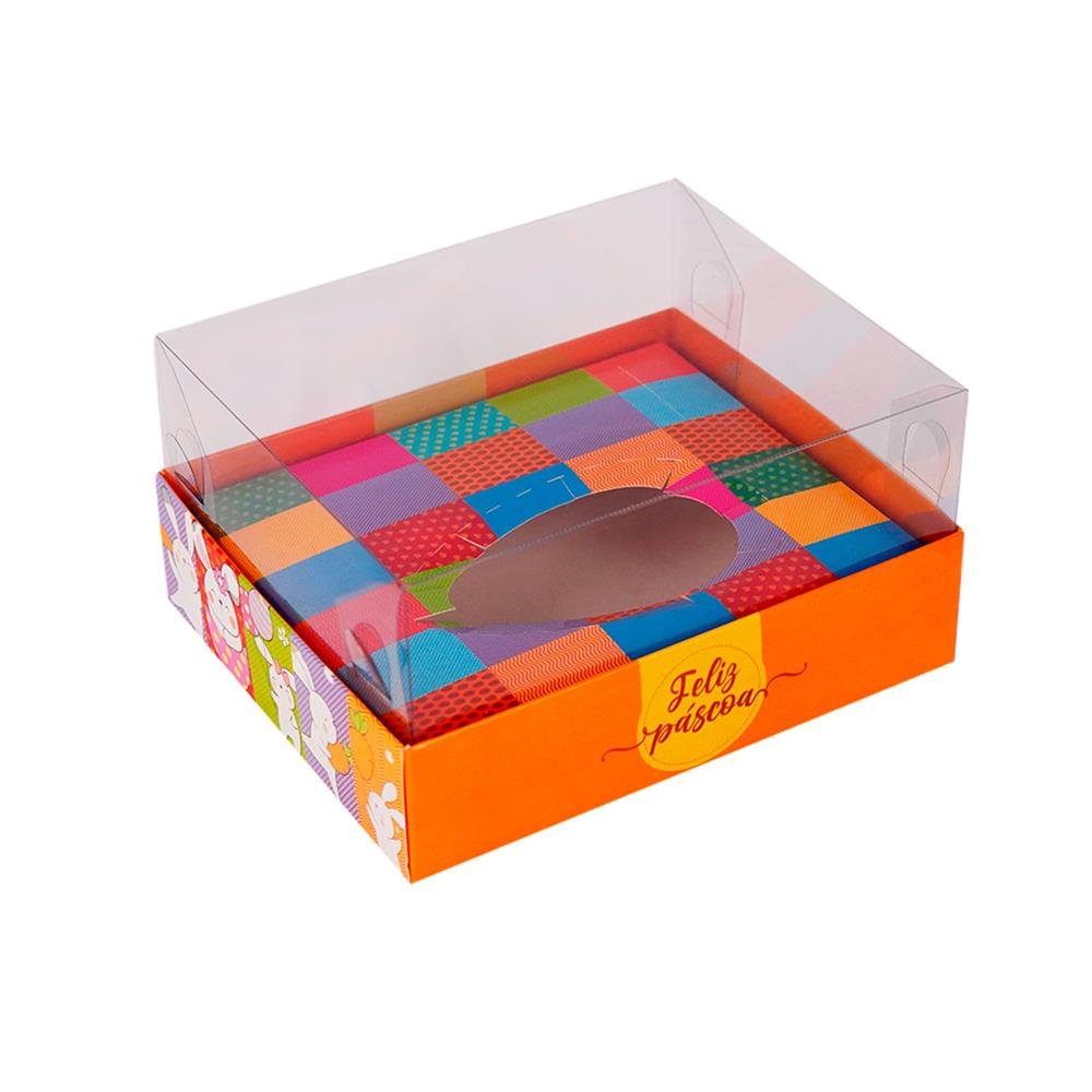 Caixa Para Ovo De Pascoa Colher Joy Pack Ajustavel 150X130x80mm 50/100G Coelhos Unidade Ref 3547