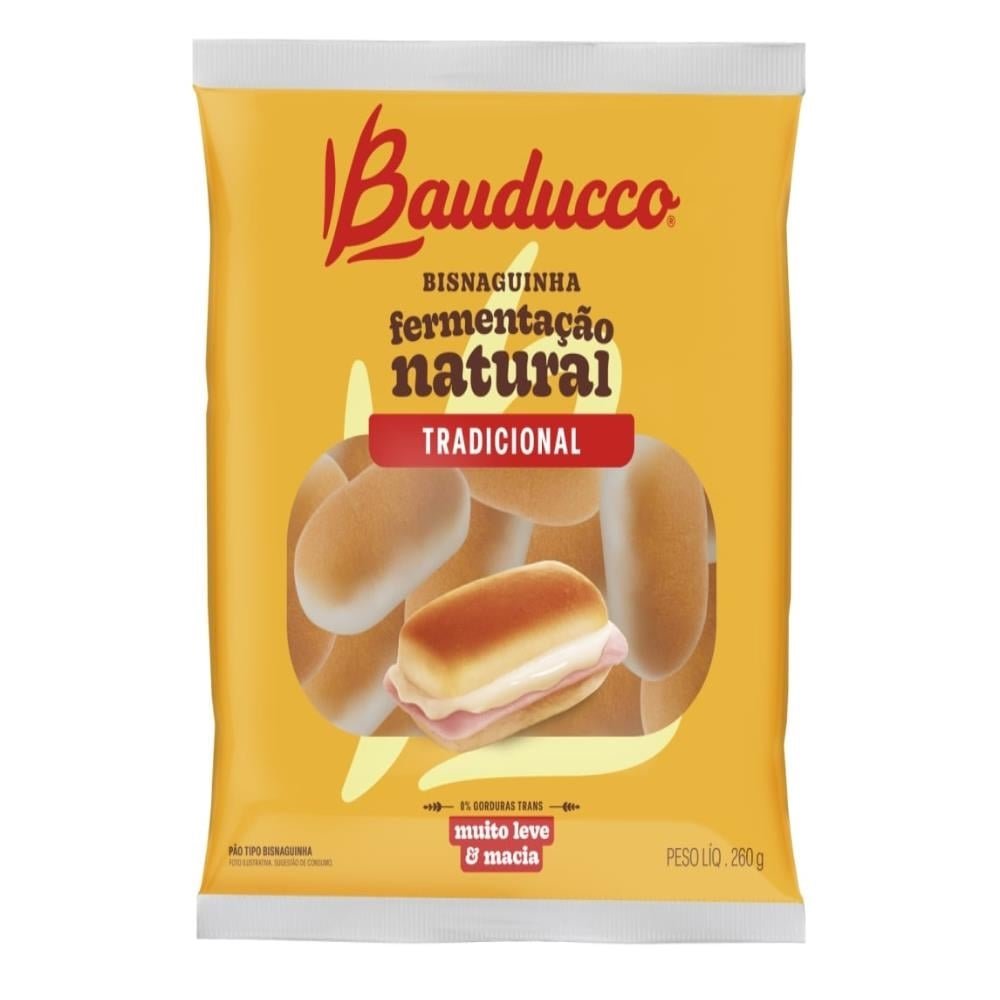 Pão Bisnaguinha Bauducco Tradicional 260g - Embalagem com 9 Unidades