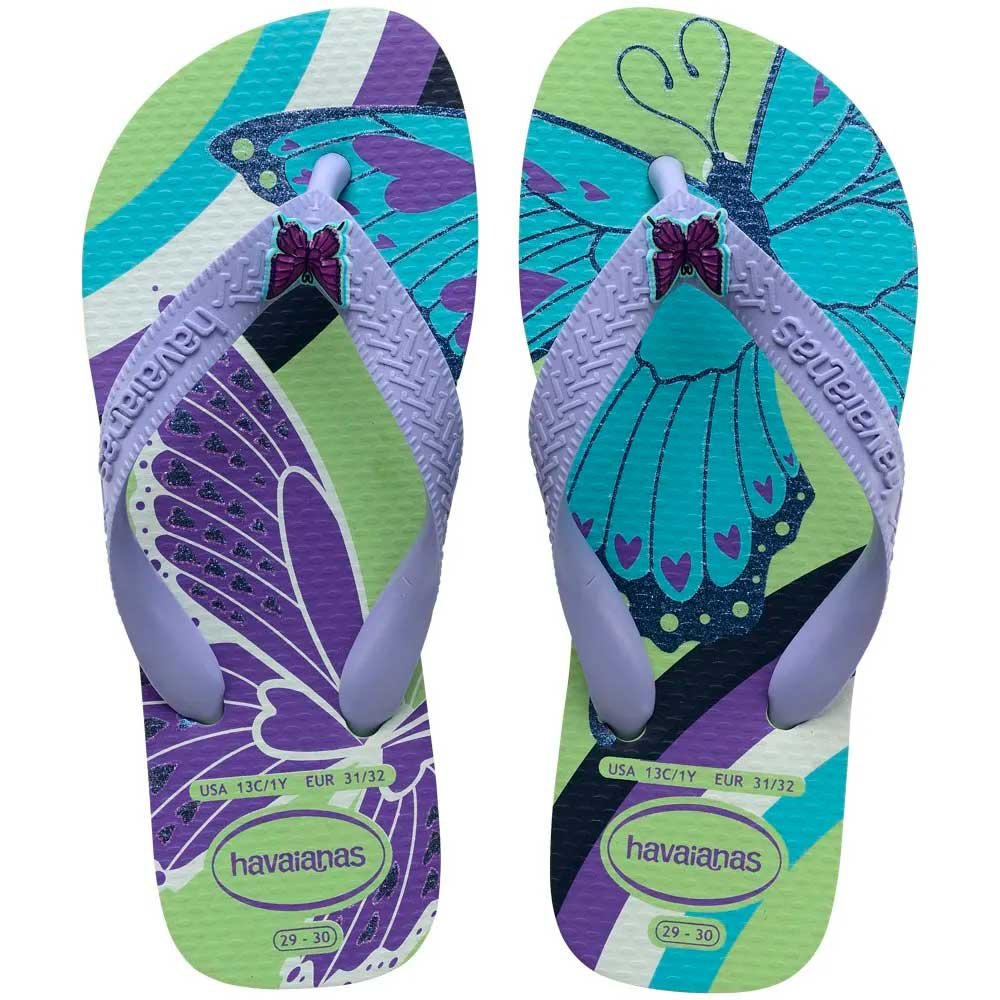 Chinelo Havaianas Kids Fantasy 6197 Citronela Brisa Lilas 29-36 com 12 Pares