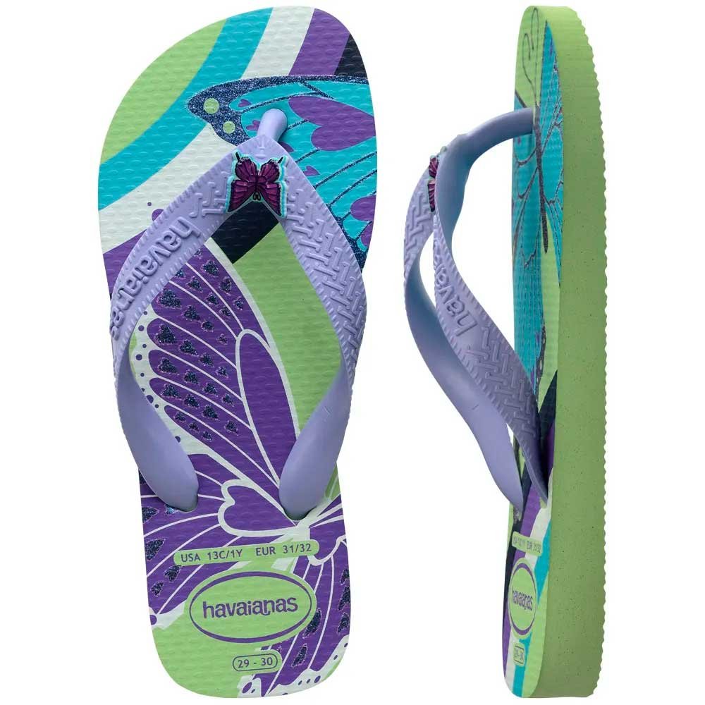 Chinelo Havaianas Kids Fantasy 6197 Citronela Brisa Lilas 29-36 com 12 Pares