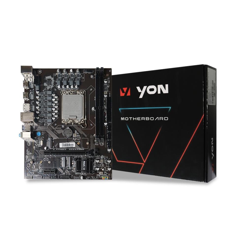 Placa Mãe Yon H610G611 GL, Chipset Intel H610 Express, LGA 1700, M.2, NVME, DDR4, Micro-ATX