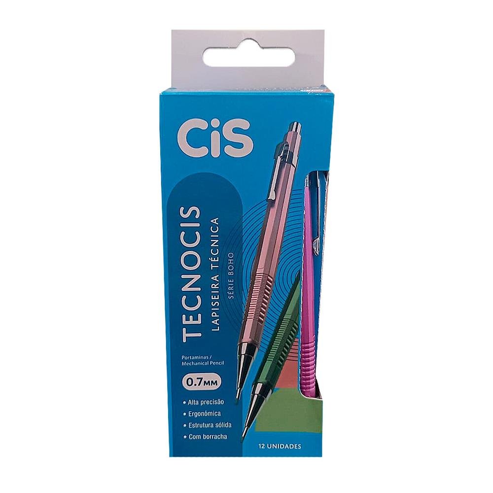 Lapiseira Tecnocis 0.7 Roxo Metalico Com 12 Unidades Ref 250.5105