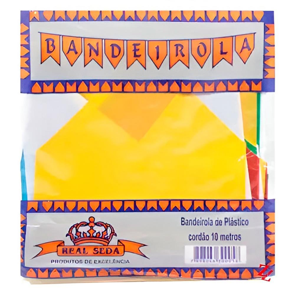 Bandeirola De Plastico Real 21 Bandeirolas Com 10 Metros Ref 1114
