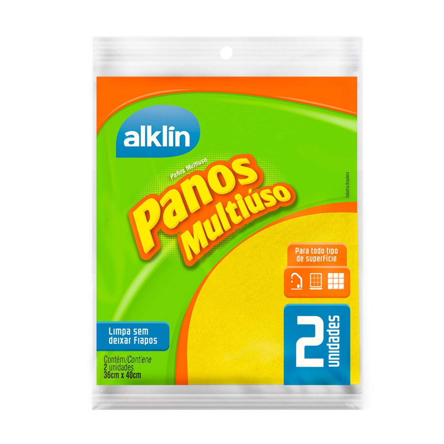 Pano Multiuso 40x36 com 2 unidades - marca Alklin