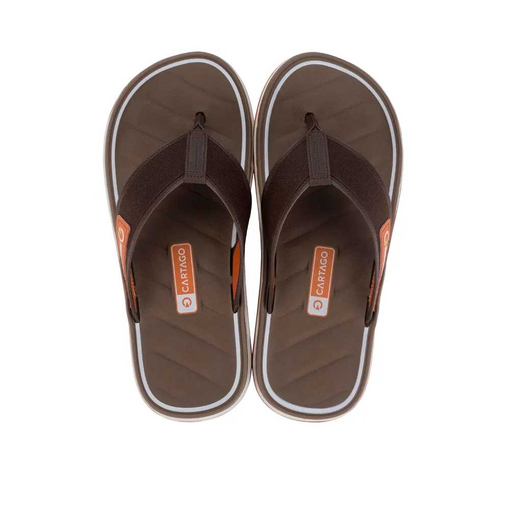 Cartago Malaga 12308 Av605 Branco Marrom Laranja G02258 37-44 com 12 Pares