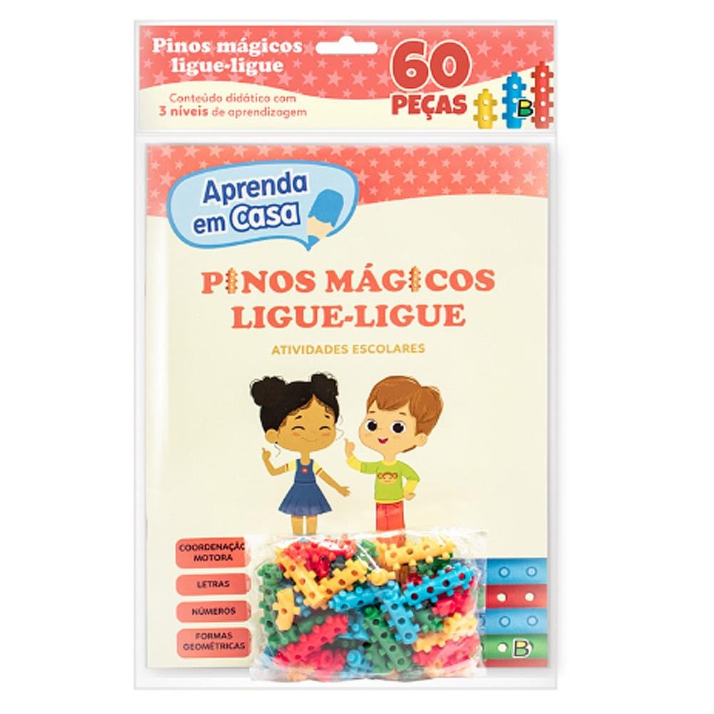 Livro E Pinos Magicos Ligue-Ligue 60 Pecas Brasilleitura