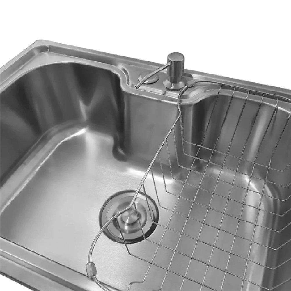 Cuba Pia Gourmet Aço Inox 201 Para Cozinha Belcca 40x50cm Kit Completo CG201-C01