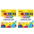 Lapis De Cor Acrilex 24 Cores Com 6 Unidades Ref 09624