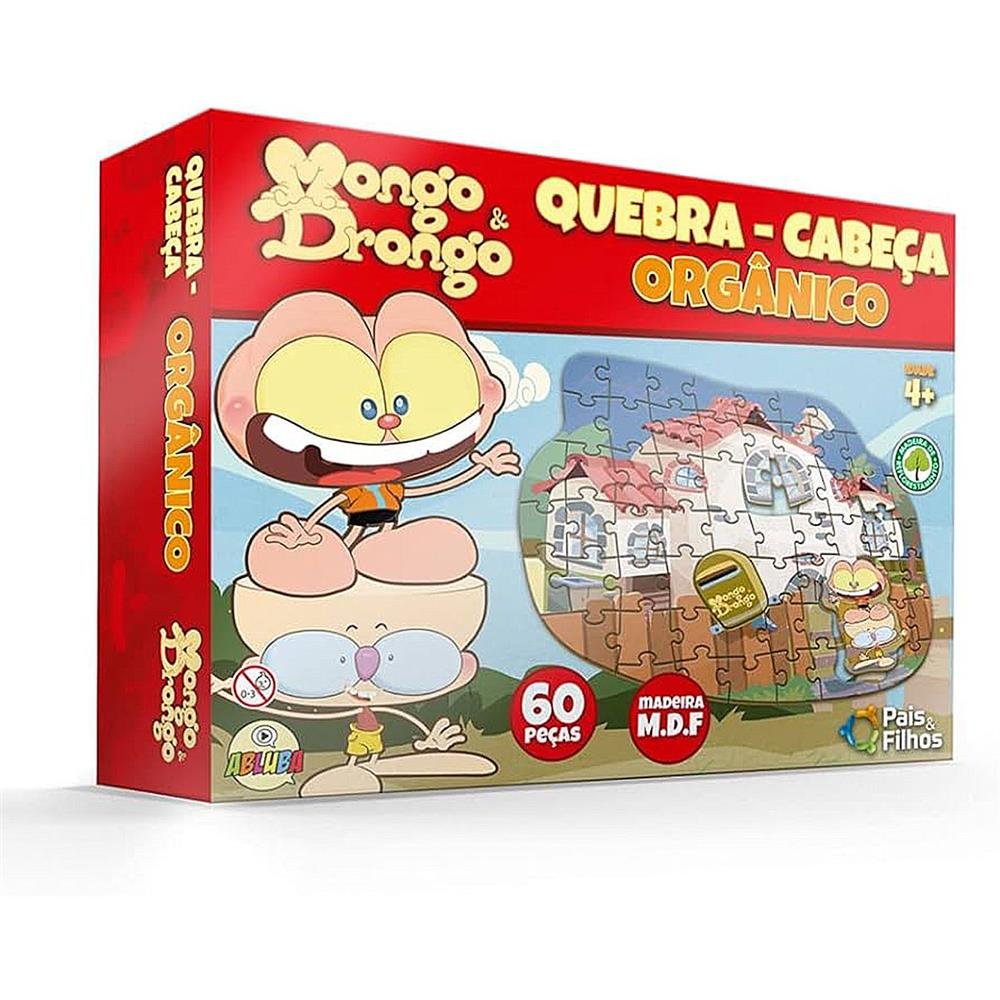Quebra Cabeca Organico 60 Pecas Mdf Pais E Filhos Ref 10819