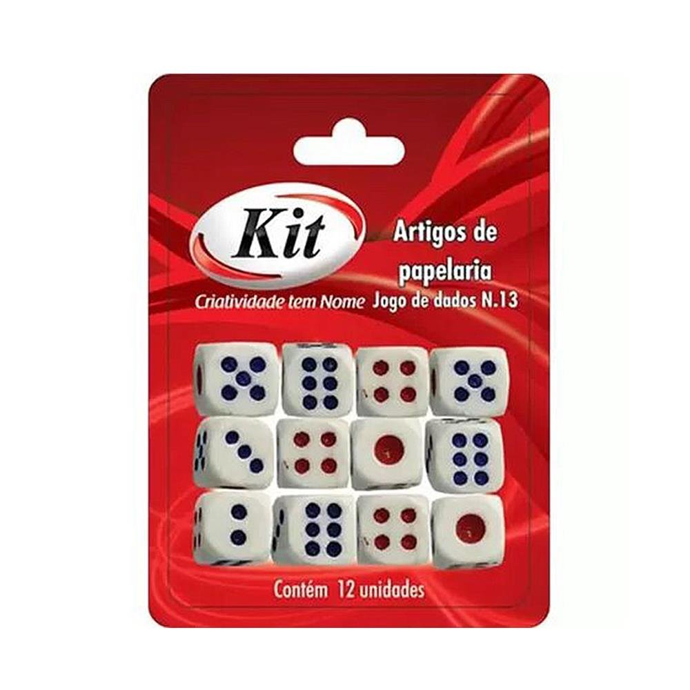 Jogo De Dados Kit Com 12 Dados Pequenos 603015