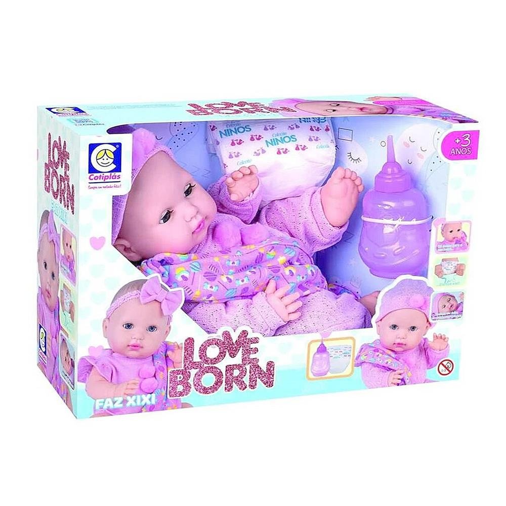 Boneca Love Born Faz Xixi Cotiplas Ref 2608
