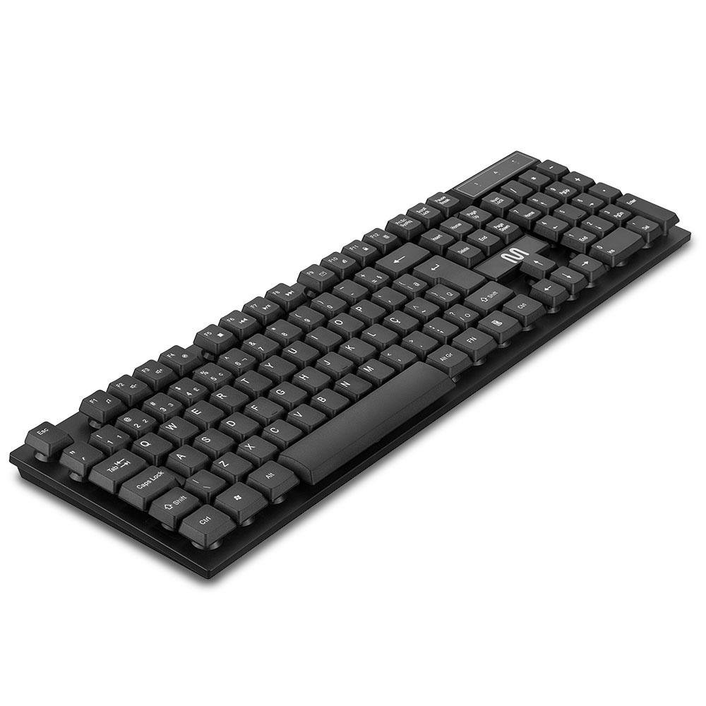 Teclado sem Fio Slim Conexão 2.4ghz USB 12 Teclas Multimidia Preto Multi - TC299