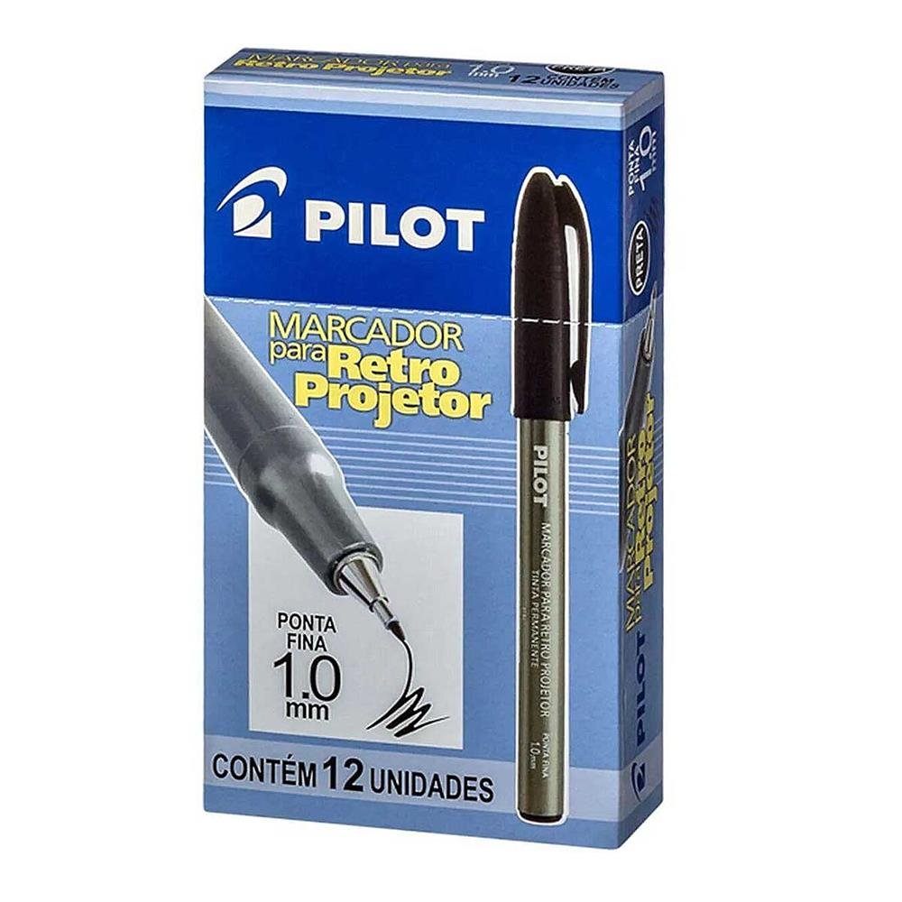 Marcador Pilot Retro Projetor Preto 1.0 C/12