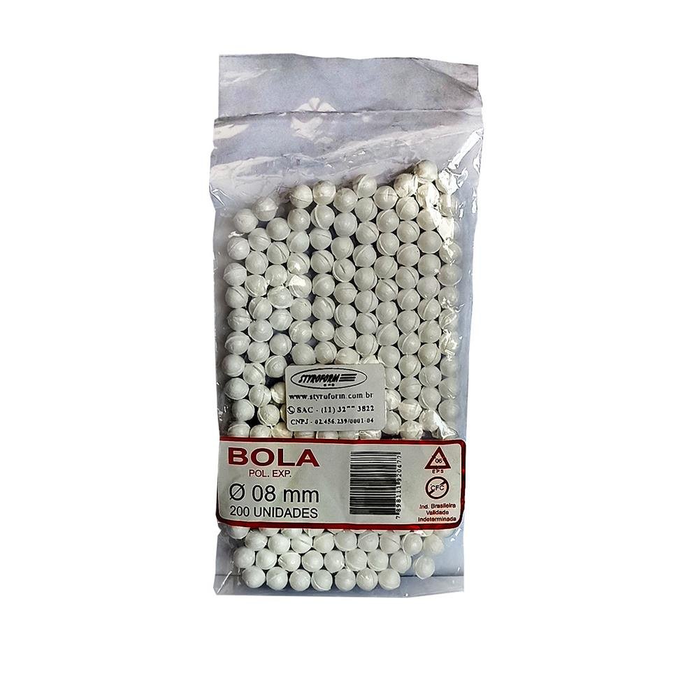Bola De Isopor 008 Mm Styroform C/200
