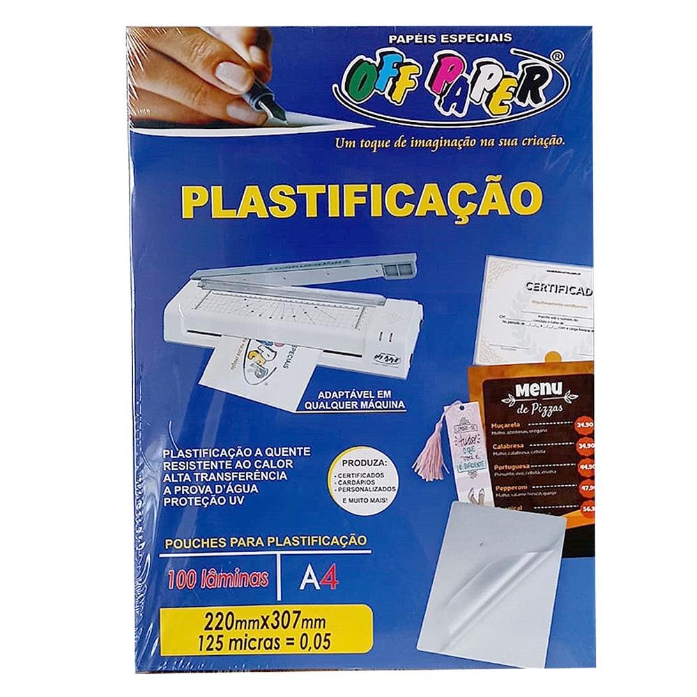 Plastico De Plastificacao Off Paper A4 0.5 220X307mm C/100
