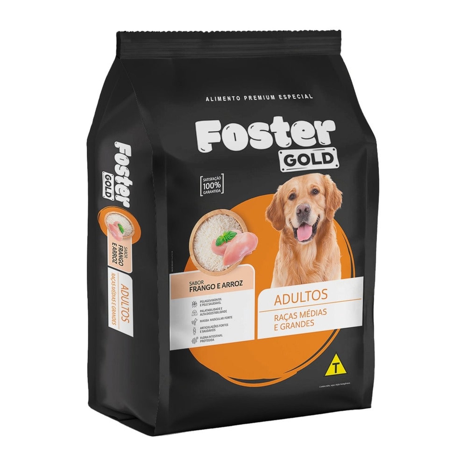Ração Foster Gold Frango/Arroz Raças Médias Grandes 7Kg