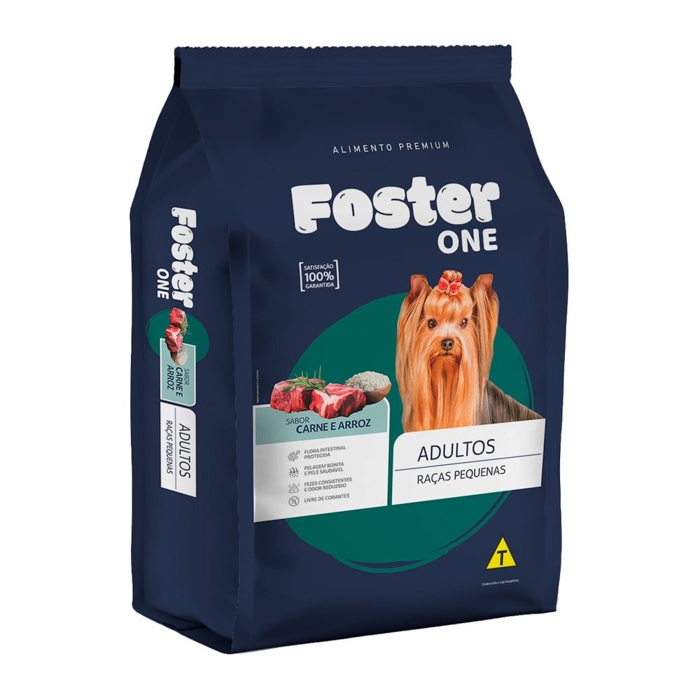 Ração Foster One Carne Arroz Raças Pequenas 20Kg