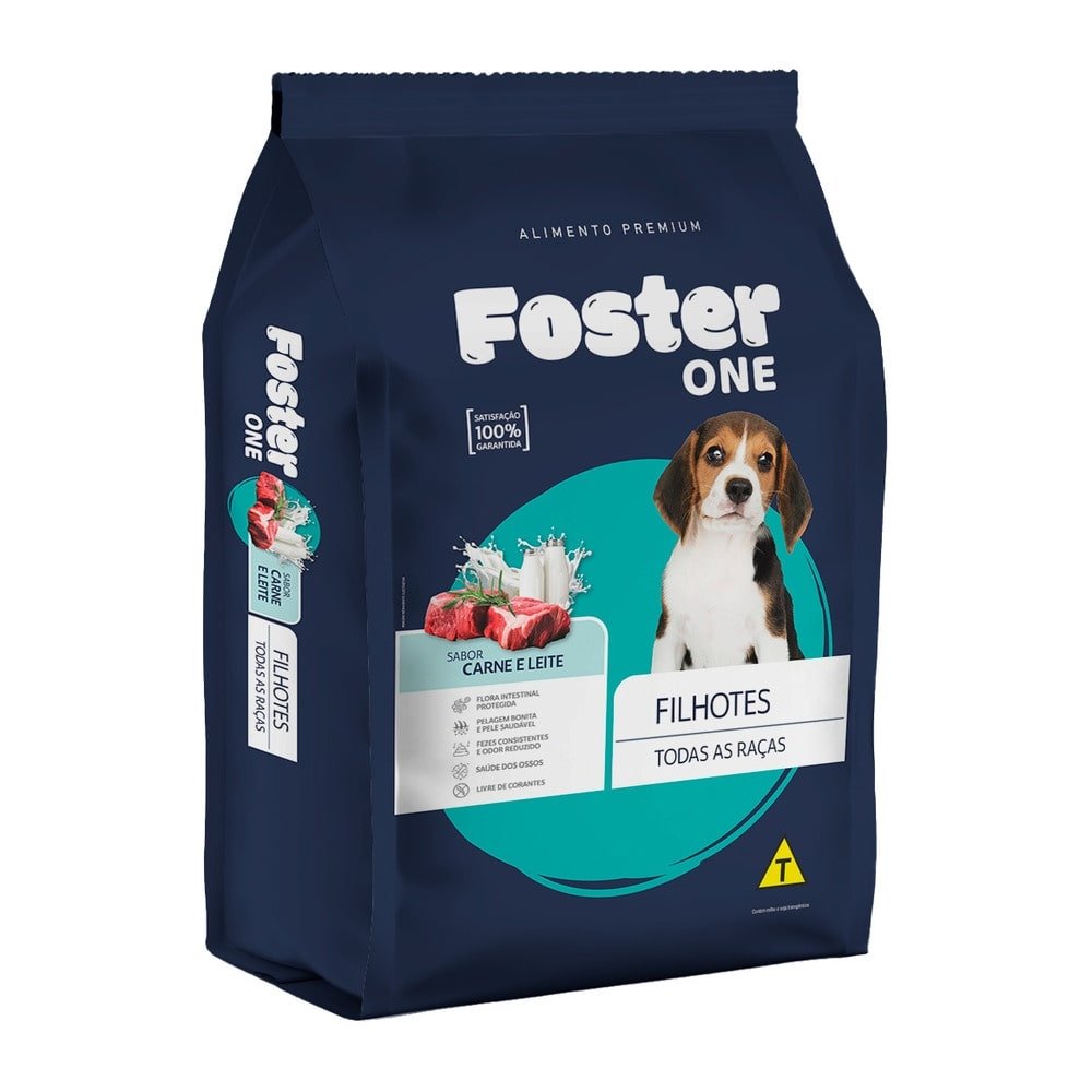 Ração Foster One Carne Leite Filhotes 1Kg