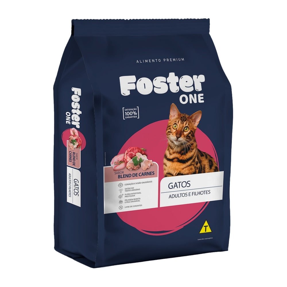 Ração Foster One Blend Gatos Carne 20Kg