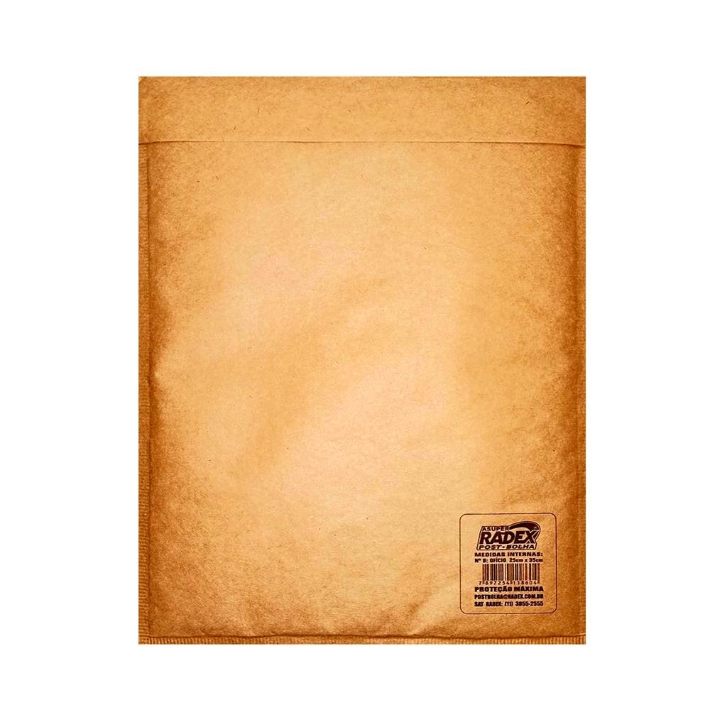 Envelope Kraft 25X35 C/ Proteção Plastico Bolha Radex C/6 Radex