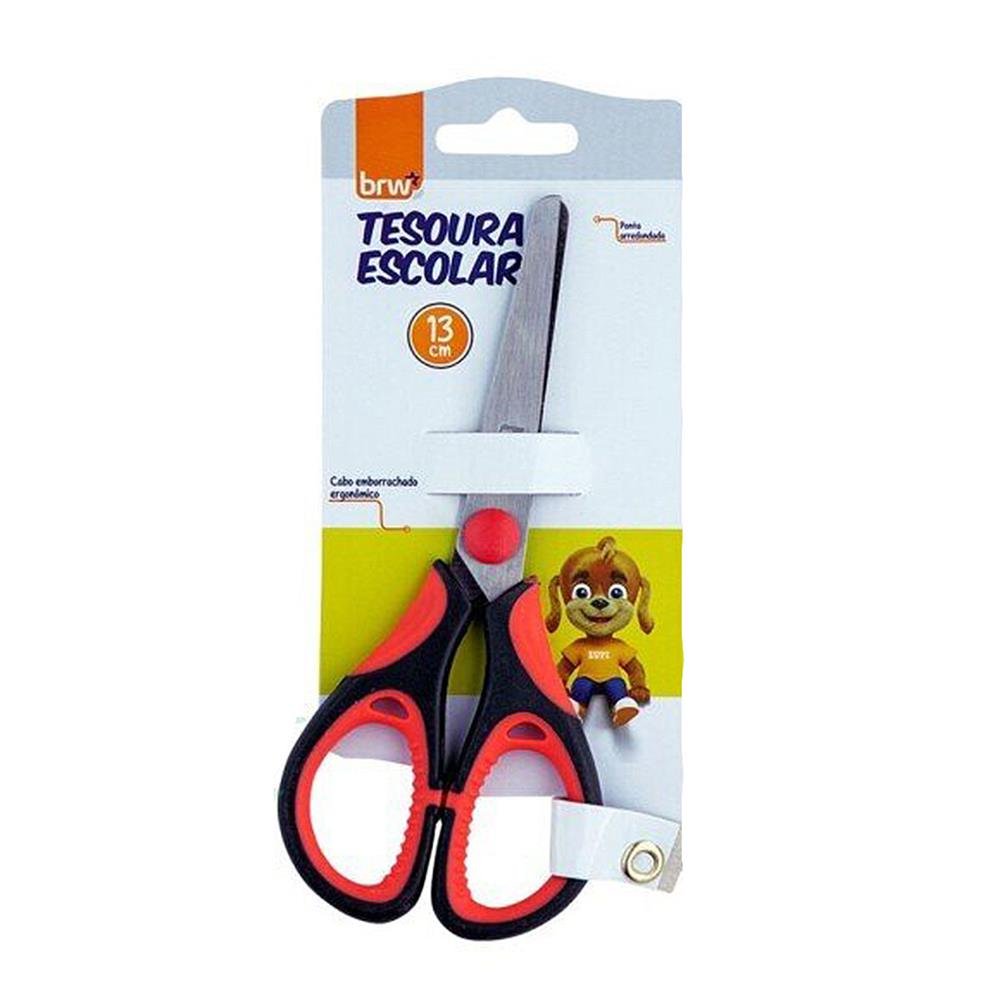 Tesoura Brw 13Cm Cabo Emborrachado 1302