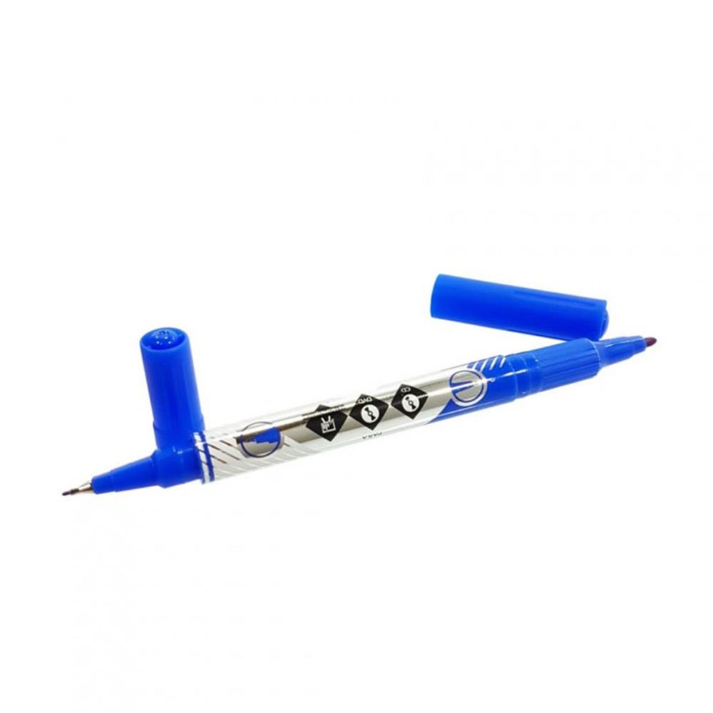 Marcador Ponta Dupla Brw Azul C/12-5012