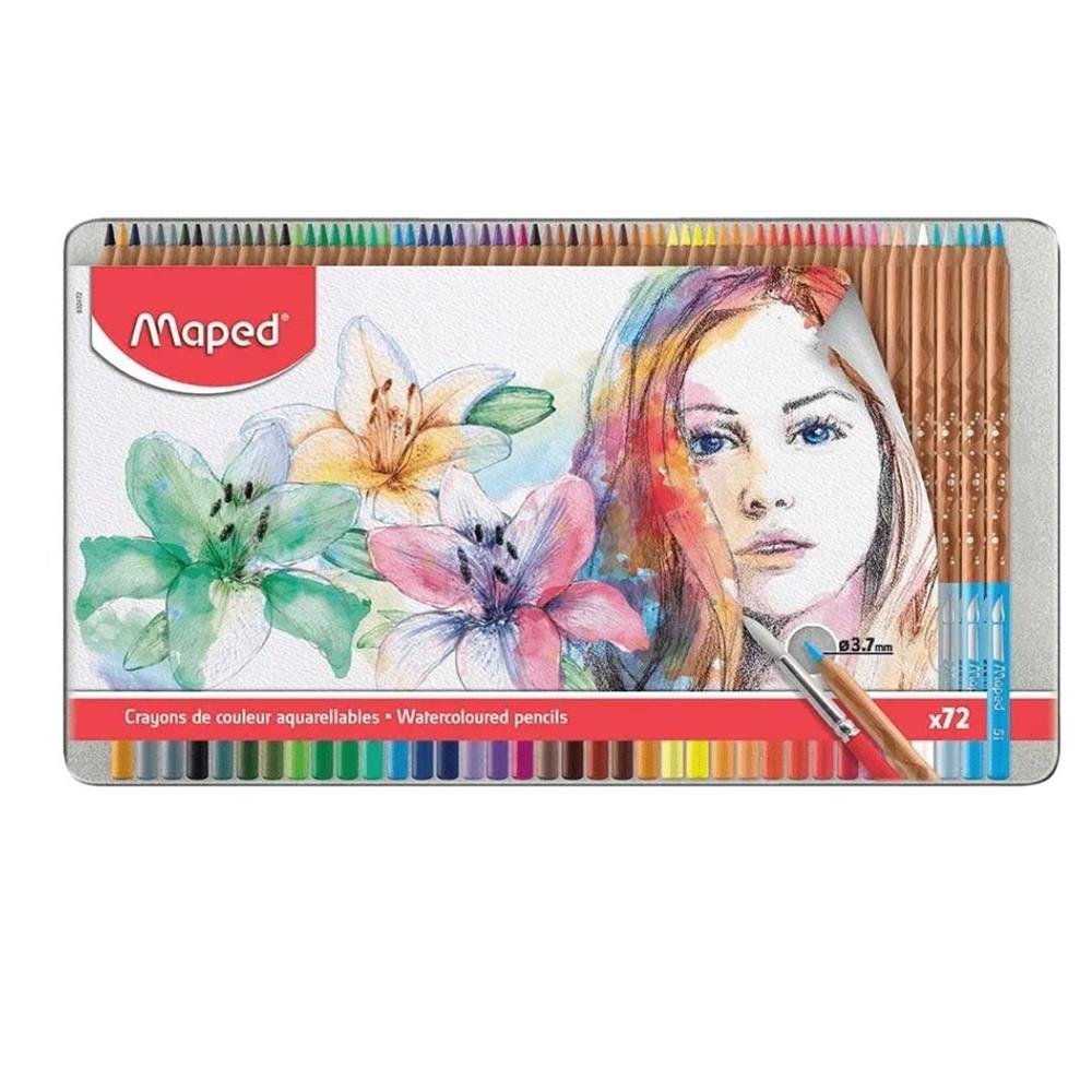 Lapis De Cor Artistico Maped Aquarela 72 Cores