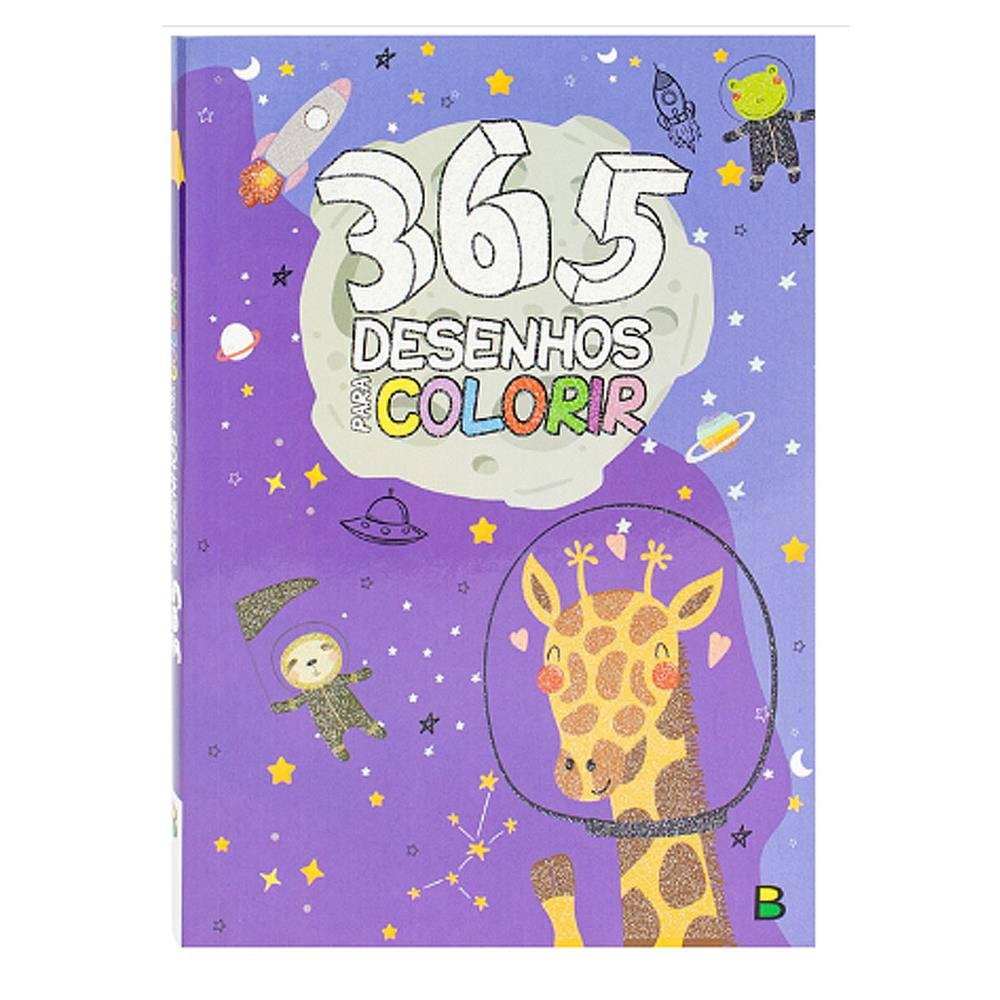 Livro 365 Desenhos P/Colorir Brasileitura Roxo