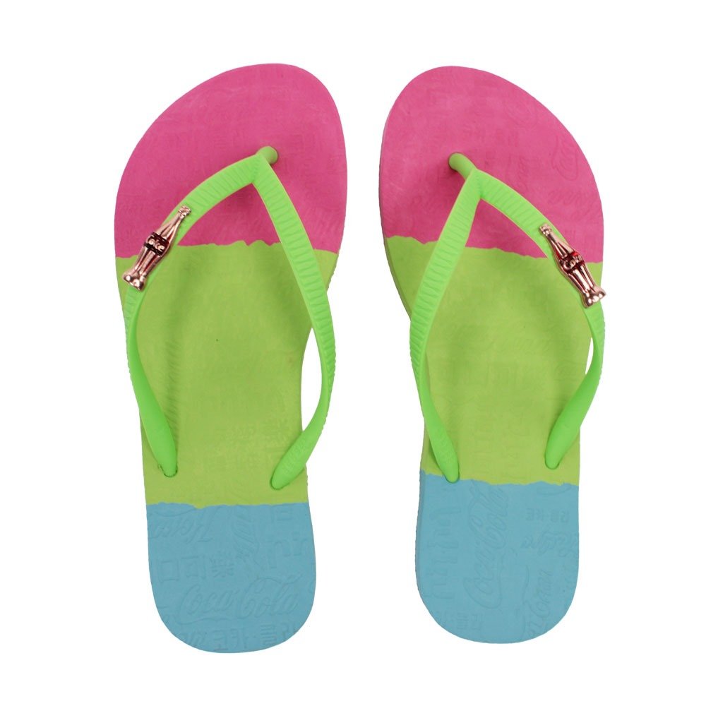 Chinelo Coca Cola Blend Colors Feminino Cc3748 Color Verde 33-40 com 12 Pares