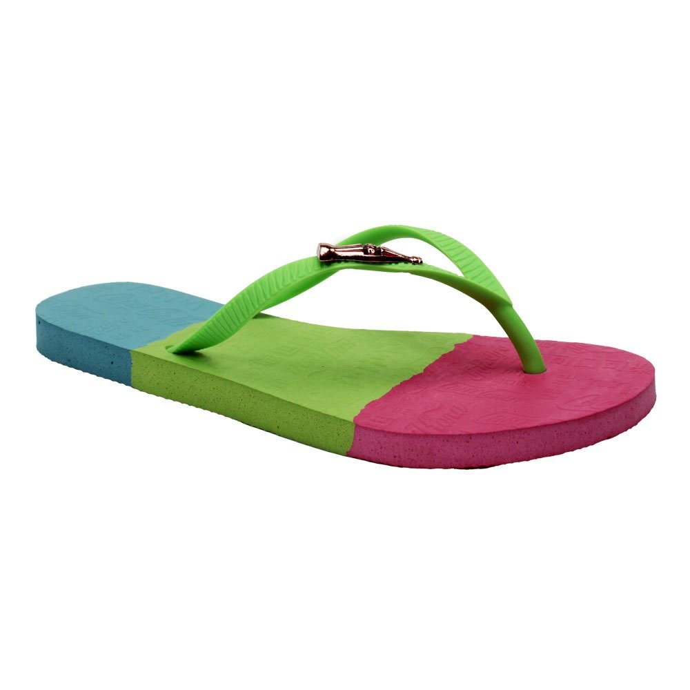 Chinelo Coca Cola Blend Colors Feminino Cc3748 Color Verde 33-40 com 12 Pares